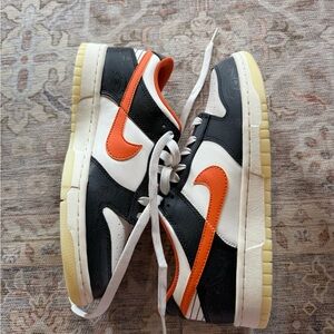Nike Black and Orange Low-Top Sneakers
